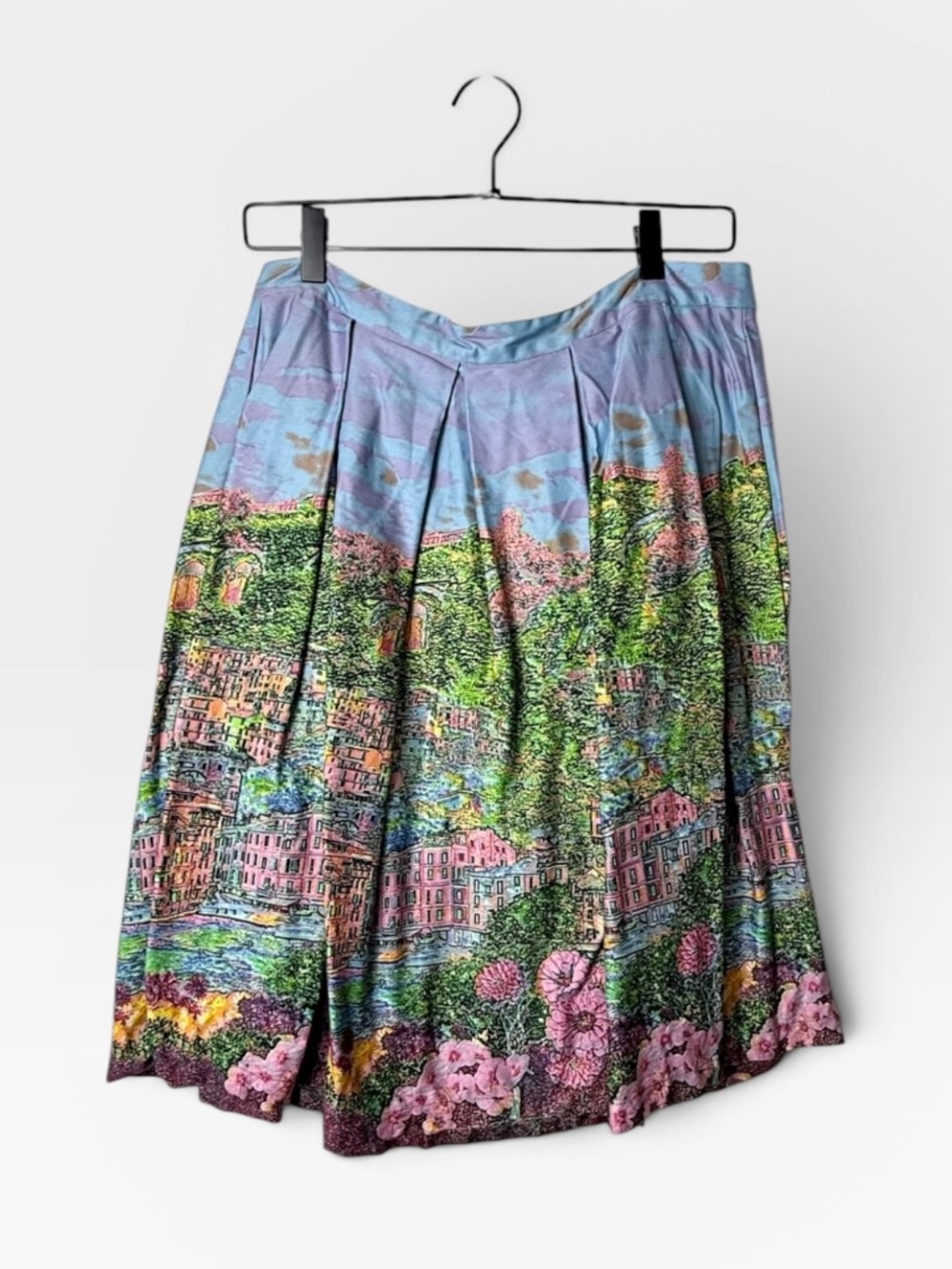 Lindy Bop Lavender Blue Scenic Midi Skirt